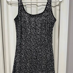 Black and Silver Sequin Tank Top Size Small